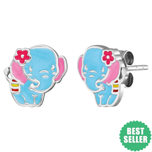 HERZENGEL ELEPHANT ENAMEL EARRINGS