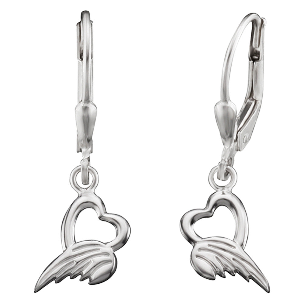 HERZENGEL ANGEL OF HEARTS HOOP DANGLE EARRINGS