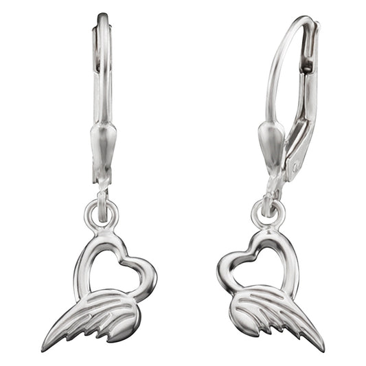 HERZENGEL ANGEL OF HEARTS HOOP DANGLE EARRINGS