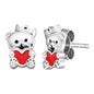 HERZENGEL TEDDY HEART ENAMEL EARRINGS