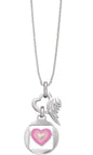 HERZENGEL PINK HEART & WINGHEART NECKLACE