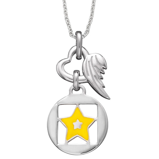 HERZENGEL BRILLIANT STAR HEART WING NECKLACE