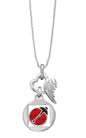 HERZENGEL RED LADYBUG & WINGHEART NECKLACE