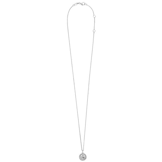 HERZENGEL CHERUB ANGEL MEDALLION CZ NECKLACE