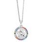 HERZENGEL CHERUB ANGEL MEDALLION RAINBOW CZ NECKLACE