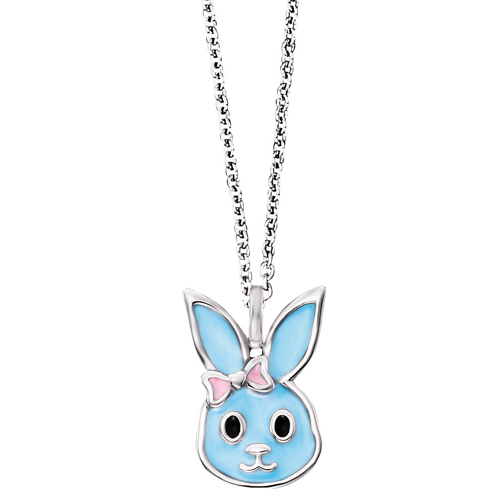 HERZENGEL BLUE BUNNY ENAMEL NECKLACE