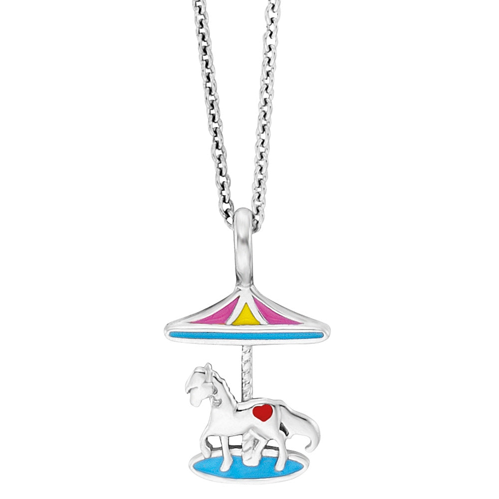 HERZENGEL CAROUSEL HORSE ENAMEL NECKLACE