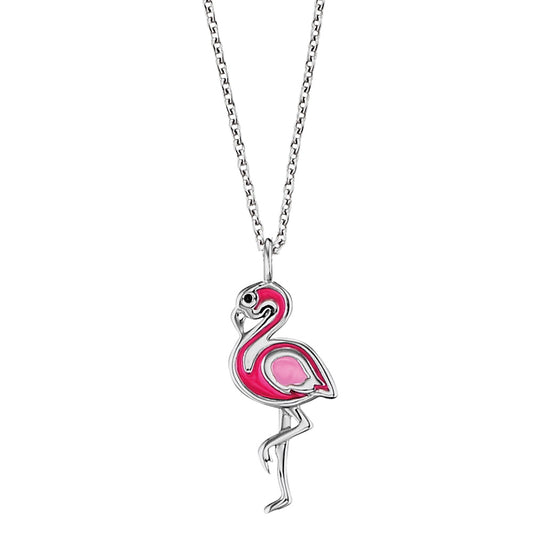 HERZENGEL FLAMINGO ENAMEL NECKLACE