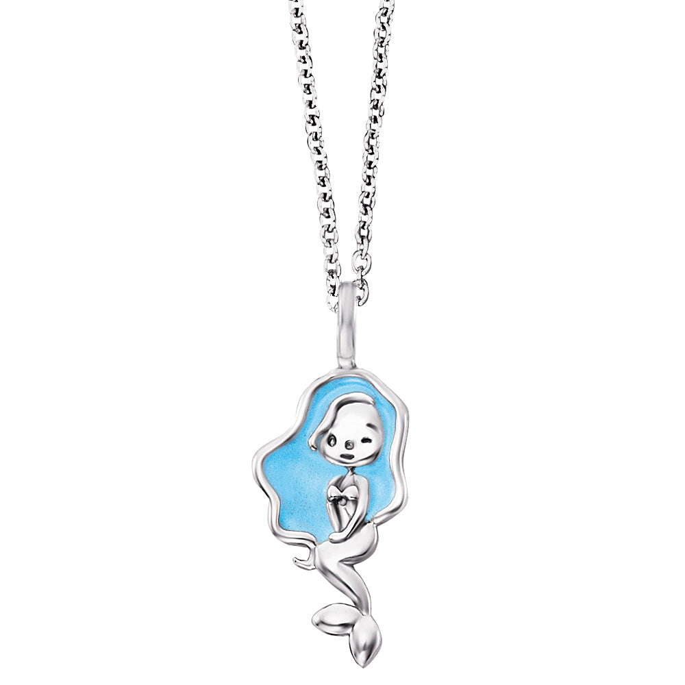 HERZENGEL BLUE MERMAID ENAMEL NECKLACE