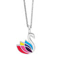 HERZENGEL SWAN ENAMEL NECKLACE