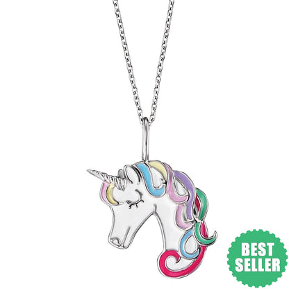 HERZENGEL UNICORN ENAMEL NECKLACE