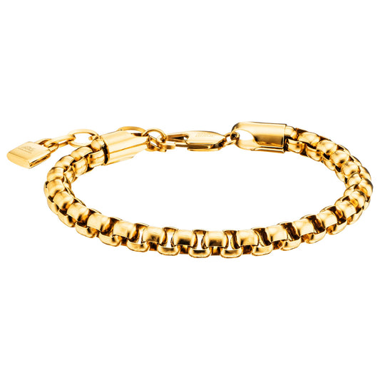 SAVE BRAVE GOLD 6MM BOX CHAIN BRACELET