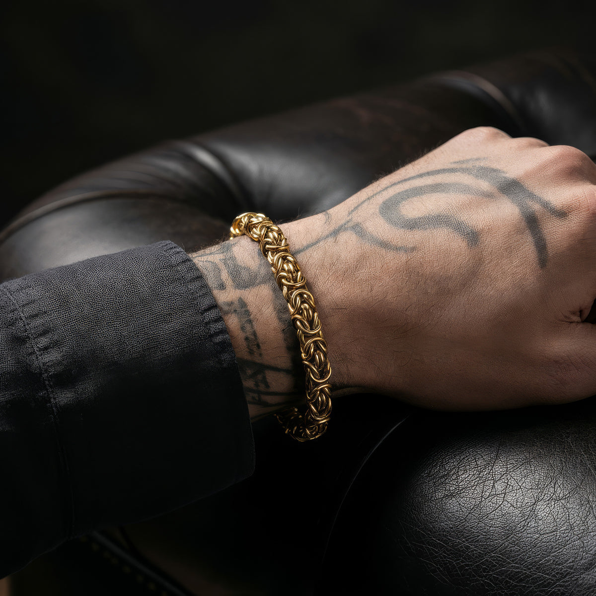 SAVE BRAVE DEAN GOLD STAINLESS STEEL BRACELET