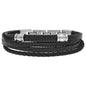 SAVE BRAVE FELIX BLACK LEATHER ID BRACELET