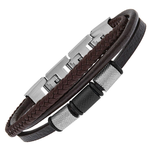 SAVE BRAVE FLYNN BEAD LEATHER BRACELET