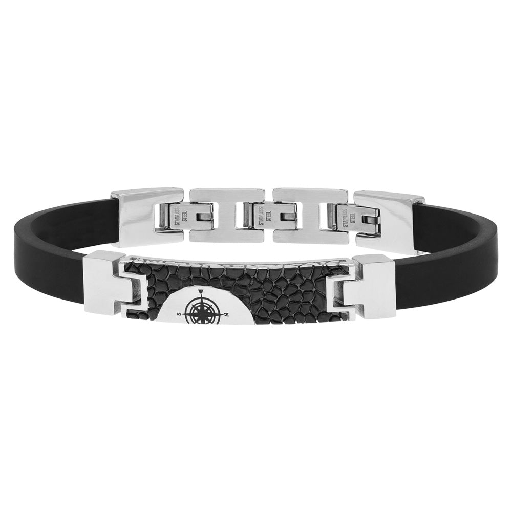 SAVE BRAVE HAVANNA COMPASS SILICON BRACELET
