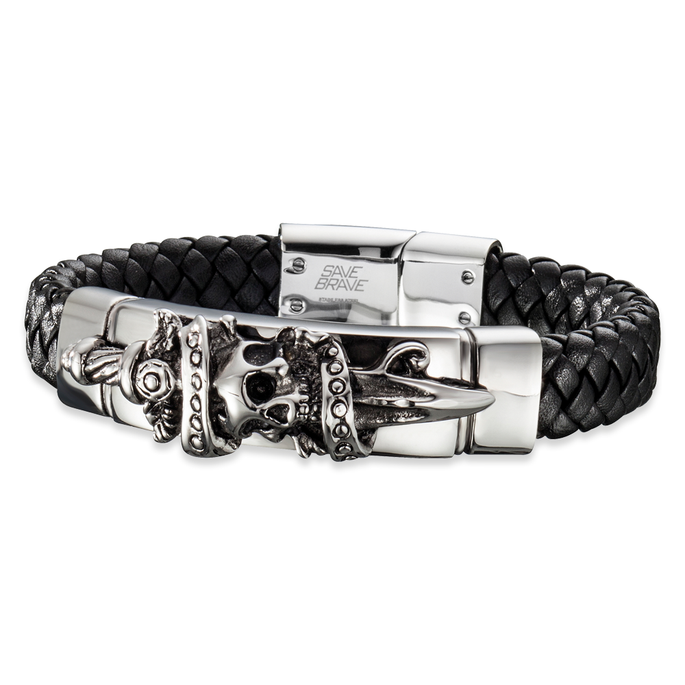 SAVE BRAVE JACK SKULL & DAGGER BRACELET