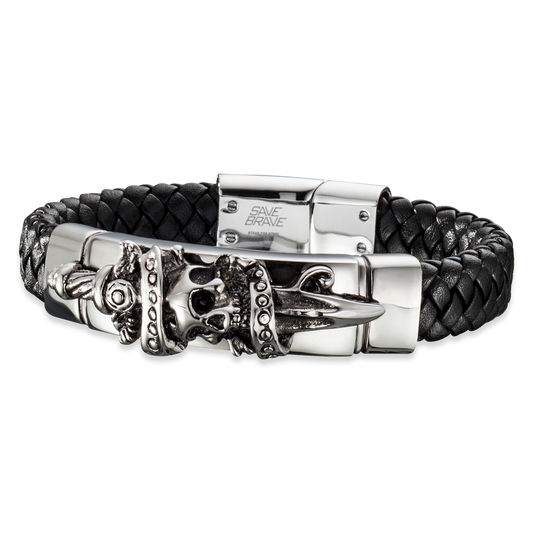 SAVE BRAVE JACK SKULL & DAGGER BRACELET