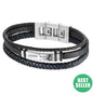 SAVE BRAVE LOGAN LEATHER CROSS BRACELET