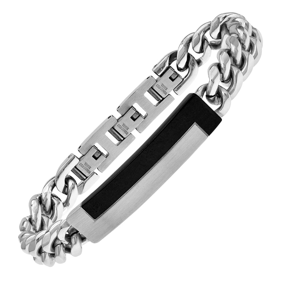 SAVE BRAVE MALCOM STAINLESS STEEL ID BRACELET