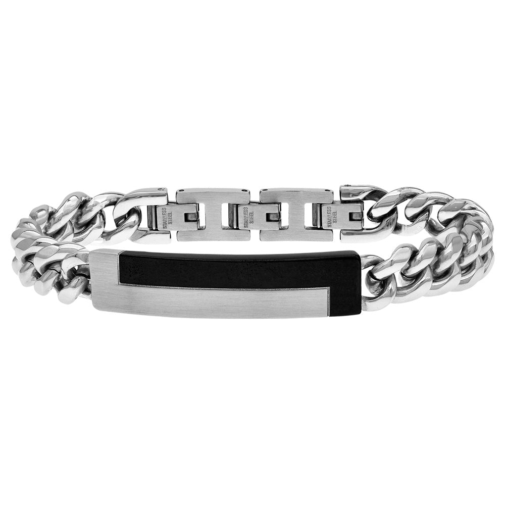 SAVE BRAVE MALCOM STAINLESS STEEL ID BRACELET