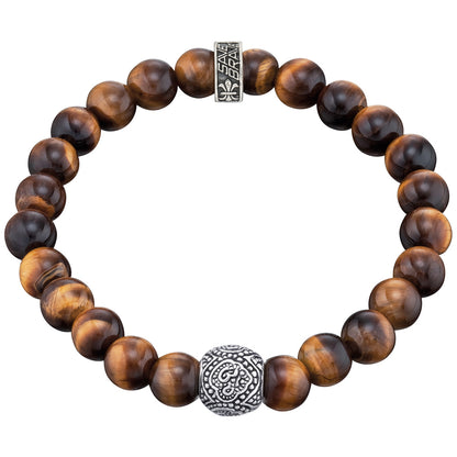 SAVE BRAVE STEEL TIGER EYE OM BRACELET