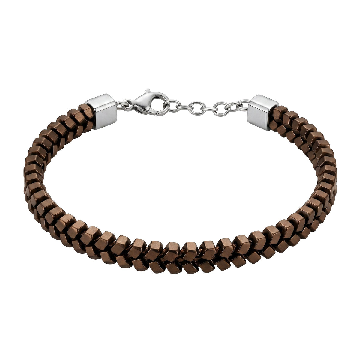 SAVE BRAVE PEYOTE BINARY BROWN HEMATITE BRACELET