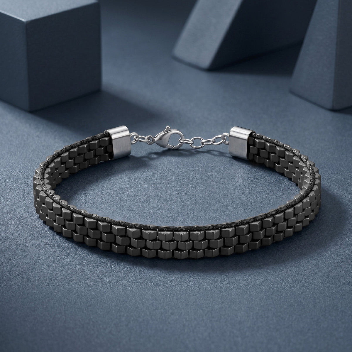 SAVE BRAVE PEYOTE TERNARY BLACK HEMATITE BRACELET