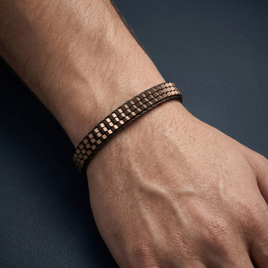SAVE BRAVE PEYOTE TERNARY BROWN HEMATITE BRACELET