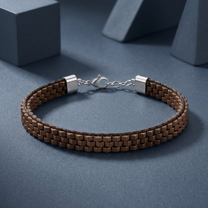 SAVE BRAVE PEYOTE TERNARY BROWN HEMATITE BRACELET