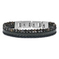 SAVE BRAVE TYLER GREY LEATHER GREY AGATE BEAD BRACELET