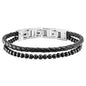 SAVE BRAVE MEN'S TYLER 2-STRAND BLACK LEATHER ONYX BEAD BRACELET