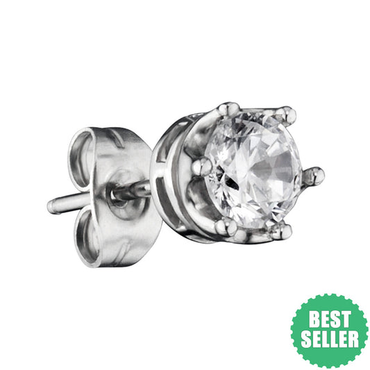 SAVE BRAVE CAESAR CZ HUGGIE EARRING