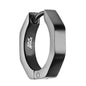 SAVE BRAVE BLACK HEXAGONAL NUT HUGGIE HOOP MEN'S EARRING