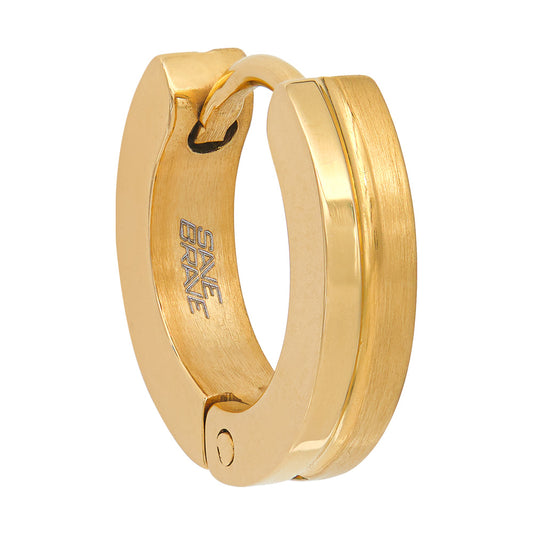 SAVE BRAVE INDIA #1 GOLD HUGGIE EARRING