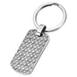 SAVE BRAVE WEAVE CHECKER PLATE MEN'S STEEL KEY RING