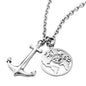 SAVE BRAVE ANCHOR WORLD COMPASS TALISMAN STEEL NECKLACE