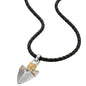 SAVE BRAVE ARROW HEAD LEATHER NECKLACE