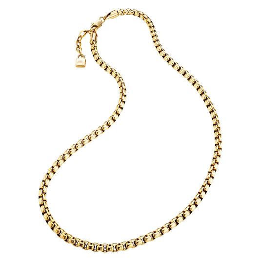 SAVE BRAVE GOLD 5MM BOX CHAIN NECKLACE