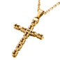 SAVE BRAVE DAN GOLD STEEL KNOT CROSS NECKLACE
