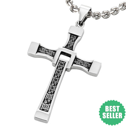 SAVE BRAVE DAVIS CROSS NECKLACE