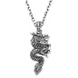 SAVE BRAVE STEEL COILED DRAGON NECKLACE