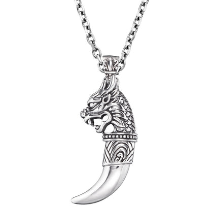 SAVE BRAVE STEEL DRAGON TOOTH NECKLACE