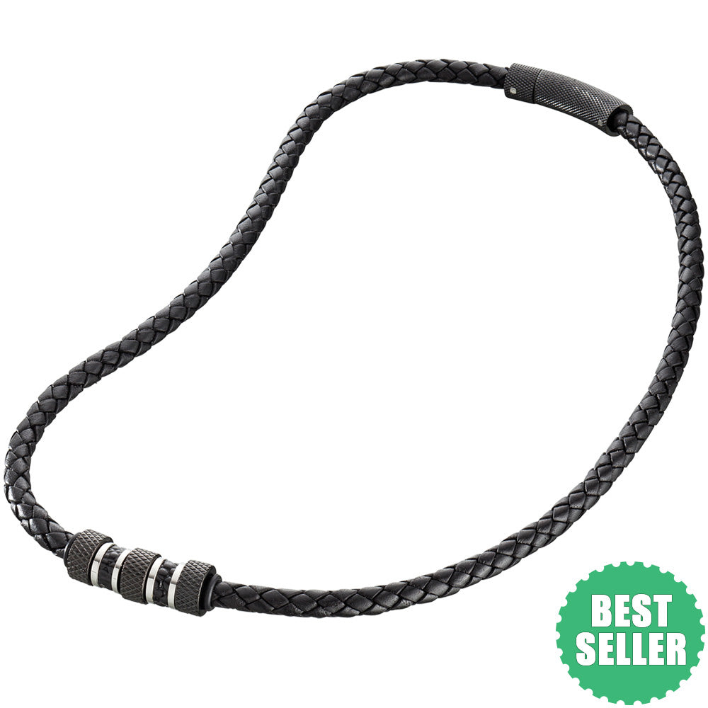 SAVE BRAVE EDWARD LEATHER NECKLACE