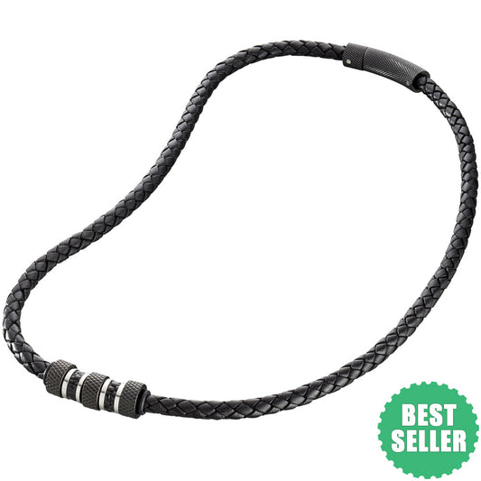SAVE BRAVE EDWARD LEATHER NECKLACE