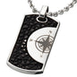 SAVE BRAVE HAVANNA COMPASS  DOG TAG NECKLACE