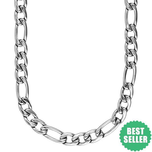 SAVE BRAVE 6.5MM JACKSON FIGARO STAINLESS STEEL CHAIN NECKLACE