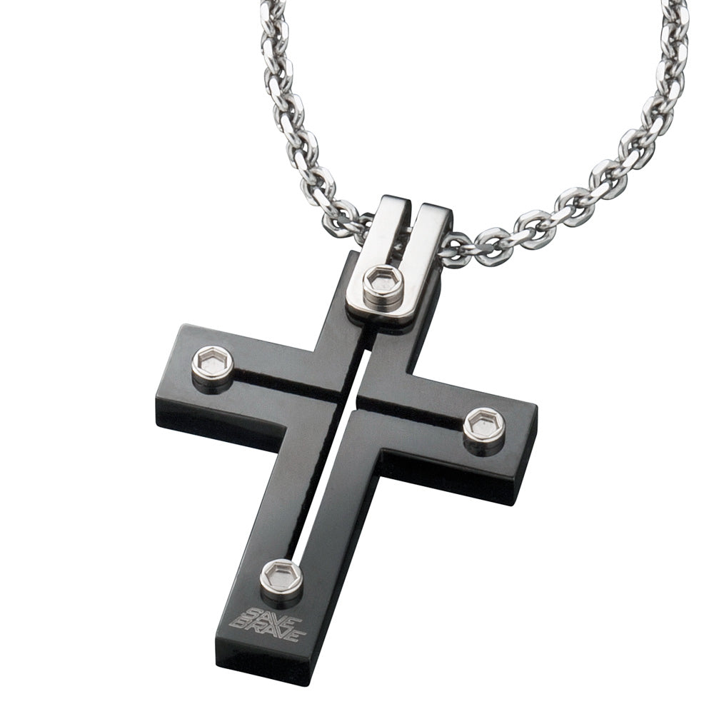 SAVE BRAVE JULIUS CROSS NECKLACE