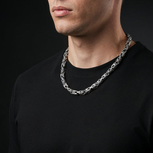 SAVE BRAVE KING BYZANTINE 6MM CHAIN NECKLACE