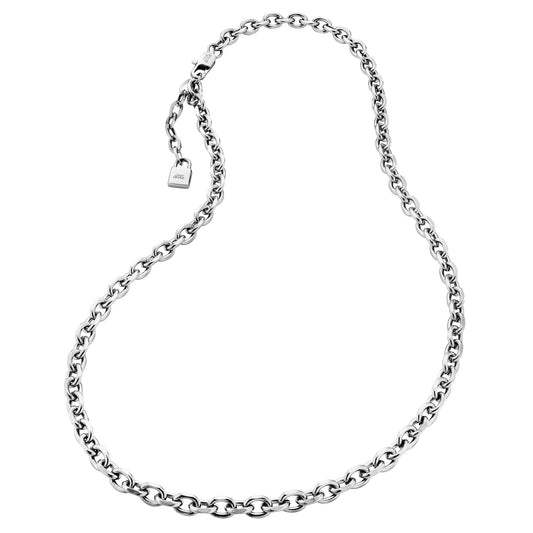 SAVE BRAVE SILVER 6MM LINK CHAIN NECKLACE